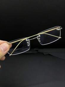 Balgrif Rimless Screw-On Glasses, Aluminum Frame, Men's And Women's, Most Resistant New Release, 2056 - Vàng - Xem 9