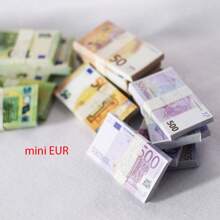 100PCS 1:6 Mini Euro Đô la Tiền giả Đạo cụ in hai mặt Hai bó xấp xỉ 500-50 mệnh giá tiền giấy Euro Tiền mini Mô hình thu nhỏ Đạo cụ nhà búp bê mới Tiền xu giả - phong cách khác nhau - Xem 8