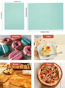 1/3 件加厚绿色硅胶擀面垫和揉面垫，面团糕点烘焙垫板