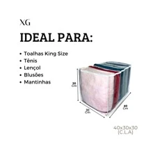 CM Costura Magica 3 XG 衣服收纳盒 40x30x30 - 适用于浴巾、床单、夹克 - 厚塑料 - 魔术缝纫 - 收纳蜂巢房间装饰家居装饰秋季装饰卧室装饰 - 無色 - 查看 9