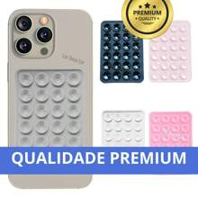 KIT 3 Premium Support Adhesive Case Cell Phone Cover With Suction Cup, Support That Sticks - Premium - 灰色 - 查看 2