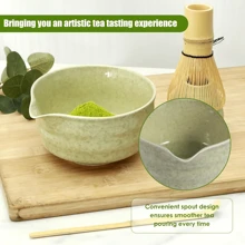 Juego de té matcha de 4 piezas - Tazón de matcha, batidor de matcha, cuchara de matcha, agitador de matcha - Juego completo para la ceremonia del té matcha - Multicolor - Ver 6
