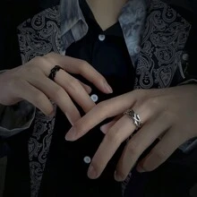 1pc Vintage Ins Style Adherence Men's And Women's Rings With Branches Thorns Couples' Ring Gifts Fashion And Personalized - Multicolor - View 5