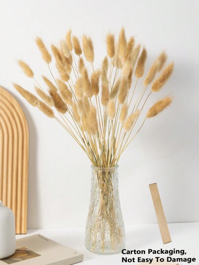 MEHELANY 55~60 Pcs/Box Randomly 16.5" Khaki Fake Rabbit Tail Grass, Home Decor Fake Rabbit Tail Artificial Grass Branches For Boho Flower Arrangements DIY Crafts, Home Kitchen And Wedding Decoration, Xmas Decor, Christmas Thankgiving Decorations, DIY Garland Decor