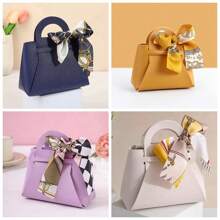 10pcs Elegant Artificial Leather Jewelry Gift Bags With Stylish Ribbon Bow In 8 Vibrant Colors (36cm X 31cm X 1.5cm) Perfect For Weddings, Birthdays, Housewarmings, Holiday Promotions, And Festive Party Favor Packaging To Enhance Your Gift-Giving Experience This Season