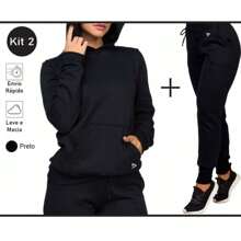 Sweatshirt, Jogger Pants And Jacket Set - Grey - View 4