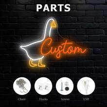 1 đèn neon tùy chỉnh, biển báo động vật dễ thương, trang trí nhà theo yêu cầu, cấp nguồn qua USB và độ sáng đèn LED có thể điều chỉnh, thích hợp làm quà tặng cho Halloween, Giáng sinh và năm mới - Nhiều màu - Xem 35