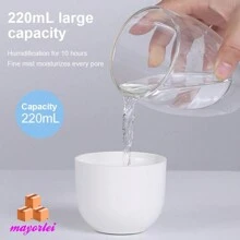 Humidificador atomizador con USB, difusor de aceite aromático, humidificador de aire silencioso con lámpara de noche para coche, dormitorio, rociador de niebla fría, 220ml - Multicolor - Ver 4