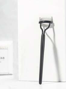 1 Black Straight Handle Stainless Steel Eye Eyelashes Brush Fake Eyelashes Comb Makeup Tool - Black - View 5