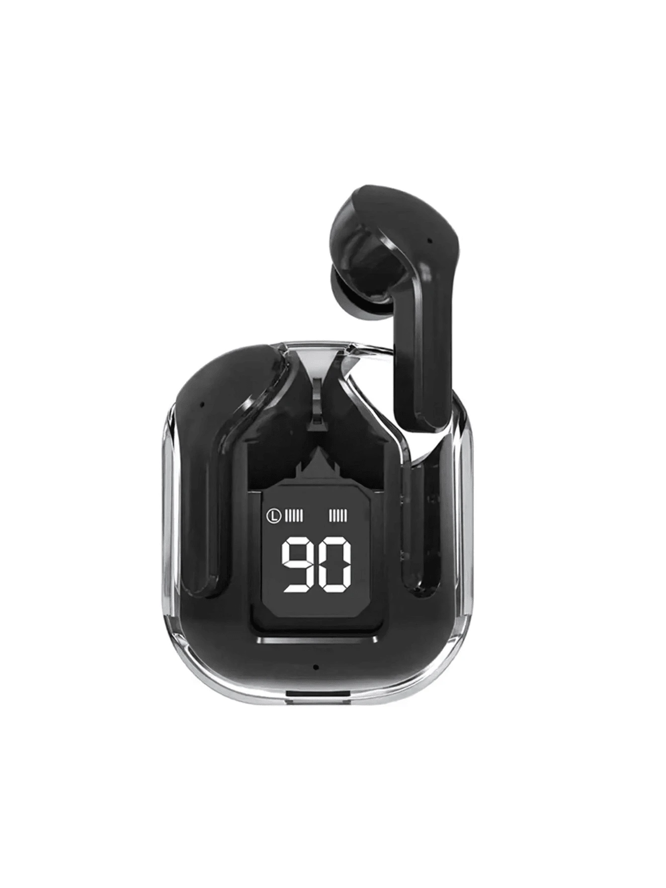 HQAi H4 Tws Wireless Bluetooth 5.3 Earphones For Sports Gaming With Noise Reduction - 黑色 - 查看 1