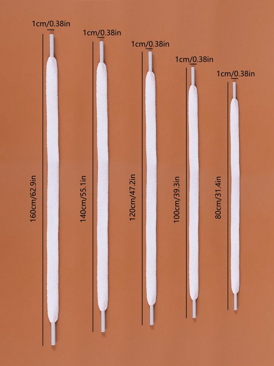 1 Pair Polyester Flat/SemiCircular Braided Shoelaces, Flat/Semi