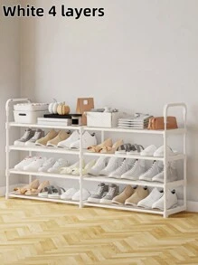 1 szt. Nowy 2-8-poziomowy podwójny rząd stojaka na buty gospodarstwa domowego, prosty montaż praktyczna półka do przechowywania, jesienna dekoracja domu