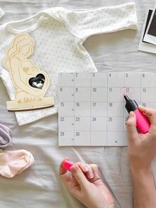 Cornice per foto ecografiche del bambino, cornice creativa per foto di gravidanza come regalo per il festa di nascità, regalo personalizzato per neonati, cartello per annunci di nascita, regalo ricordo per neonati, card per tappe di crescita, realizzata in pannello di fibra di legno tagliato, adatto come regalo per Ognissanti, Giorno del Ringraziamento, Capodanno, San Valentino, anniversario, festa di nascità, decorazioni familiari, regalo di Pasqua, per bambine/bambini - Multicolore - Visualizzare 4