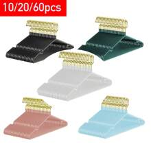 60/30/10/5/1 Packung Elegante geriffelte Metallbügel, rutschfestes nahtloses Design, stabil und langanhaltend - geeignet für Hemden, Röcke und Hosen - für Zuhause und im Studentenwohnheim, Urlaubsgeschenk, Weihnachtsgeschenk