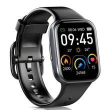Smart Watch, 2024 Fitness Tracker Watch For Men Women, 1.69'' Touch Smartwatch Fitness Watch With Heart Rate Monitor/Pedometer/Sleep Monitor, 25 Sports Waterproof Activity Tracker For Android Molocy Visit The Uaue Store - 黑色 - 查看 2