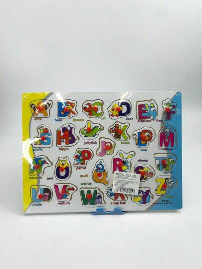 Puzzles de madera con diseño de dibujos animados puzzles Juego,rompecabezas para niños,educativos para niños puzzles,Puzzle alfabético infantil