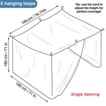 1PC Universal Mosquito Net For Single To King-Sized Beds Single Openings Decorative Rectangular Shape For Home Mosquito Net