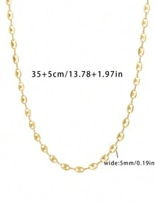 1 Máy Tính Handmade Cổ Liên Kết Hạt Cà Phê Dây Thép Không Gỉ Trang Sức Dây Chuyền Nữ Trang Trí Hàng Ngày - Chuỗi liên kết hạt cà phê - Xem 6