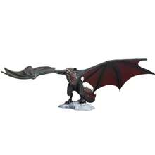 Game Of Throne Mother Of Dragons Eddard Black Viserion Ice Dragon Action Figure 9-Inch Moveable Joints PVC Figures Movie Model Figurine Toys In Box - 黑龍 - 查看 2