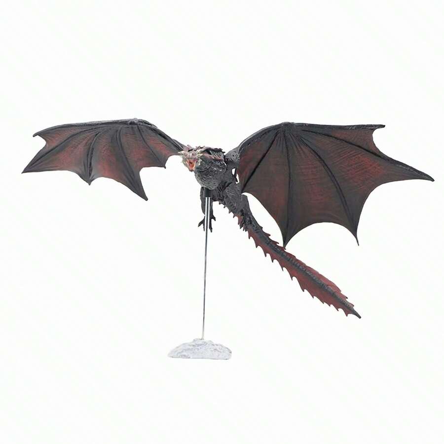 Game Of Throne Mother Of Dragons Eddard Black Viserion Ice Dragon Action Figure 9-Inch Moveable Joints PVC Figures Movie Model Figurine Toys In Box - 黑龍 - 查看 1