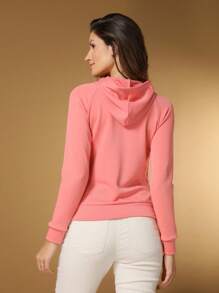 Jacket, Neoprene Blouse With Zipper, Gym, Stroll, Etc. - 粉色 - 查看 7
