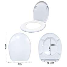 Froadp Toilet Seat With Soft Close Mechanism, Toilet Seat, Hard Plastic Toilet Seat, Antibacterial Duroplast Toilet Seat, Universal Size, 14 Images To Choose From - 淡水觀賞魚 - 查看 2