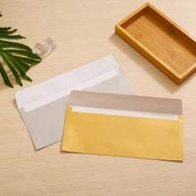 50 phong bì đựng bưu thiếp keo nước bọt, giấy kraft màu đen, be, vàng, bạc, nâu, trang trí tiệc Giáng sinh sáng tạo & quà tặng - màu đen - Xem 6