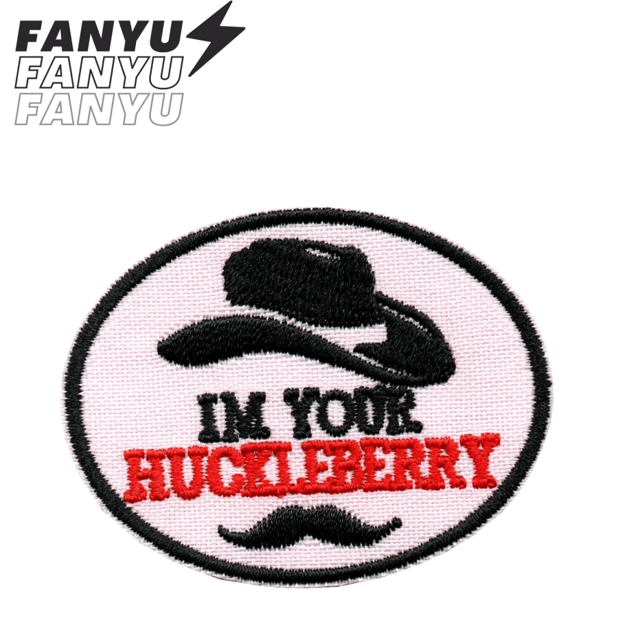 I'm Your Huckleberry Cowboy Hat Punk Rockstar Cartoon Embroidered Patch DIY Sewing Applique Decal Accessory For Clothes, Shoes, Bags, Jackets - Multicolor - View 1