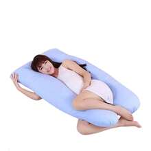 Almofada Travesseiro Gestante Corpo Formato U Confortável - AZUL - Visão 1
