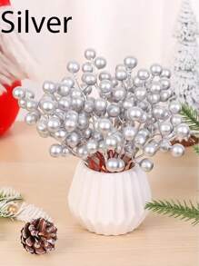 10 件人造红色浆果茎 6.49 英寸圣诞红浆果精选冬青浆果树枝用于圣诞树装饰节日 DIY 工艺品圣诞饰品婚礼家居装饰，圣诞节 - 彩色 - 查看 12