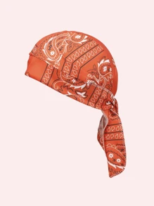 1 pieza Sombrero de pirata de patrón de paisley ajustable para niños mayores, apto para uso diario - sombrero pirata elástico - Ver 14