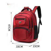 Men's Large Capacity Computer Backpack Casual Backpack Student Backpack-D7205 - Đỏ - Xem 2
