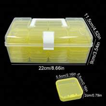 32件/套透明塑料收纳盒，手工艺品配件分类盒，DIY串珠分类收纳和储物容器，多功能便携式塑料手提箱，艺术珠宝指甲、发饰收纳盒，家居收纳用品艺术和工艺用品情人节返校