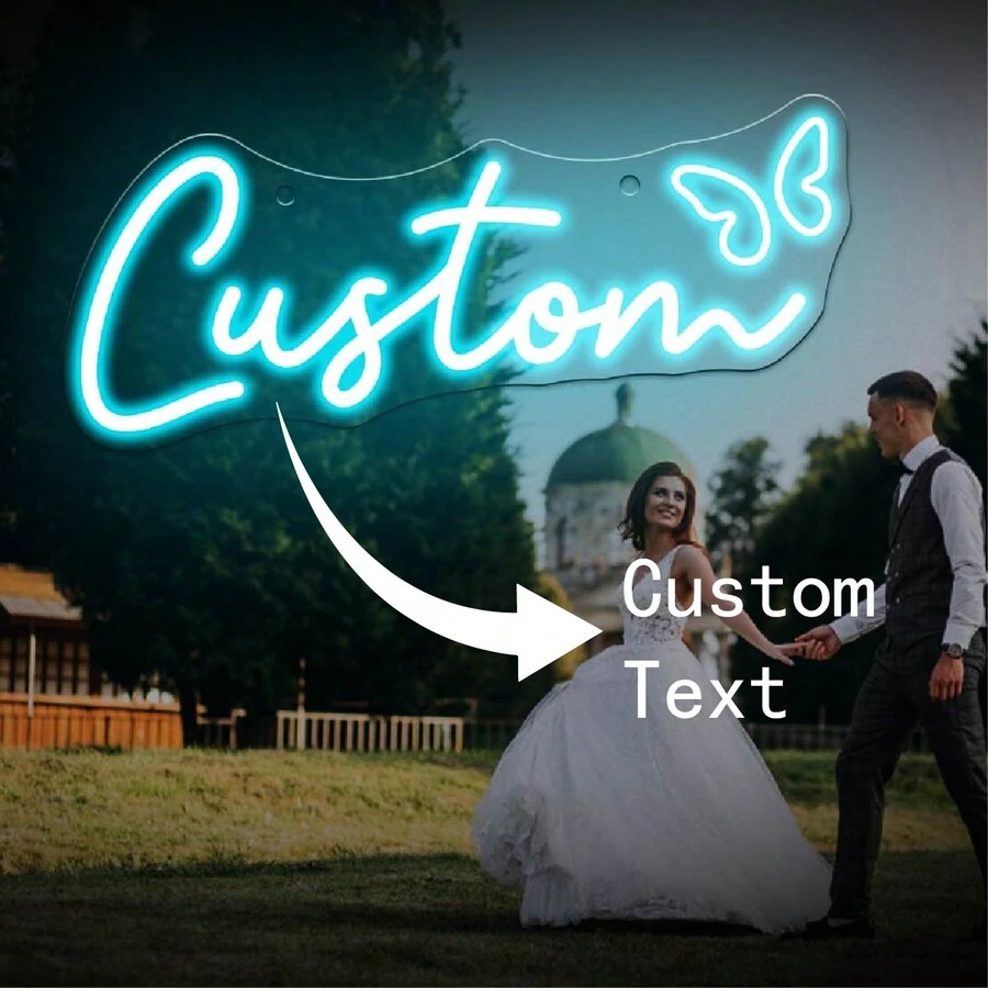 1pc Custom Neon Light, Cute Butterfly Neon Sign, Personalized Home Decoration, USB Powered And Adjustable LED Light Brightness, Suitable For Halloween, Christmas,Thanksgiving And New Year Gift Gifts Birthday Graduation - Multicolor - View 1