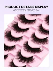 GROINNEYA 7 对假睫毛猫眼睫毛仿貂睫毛自然蓬松浓密睫毛延长自然浓密假睫毛旅行必备化妆工具 (MC05) 假睫毛、睫毛、睫毛、假睫毛 - 黑色 - 查看 4