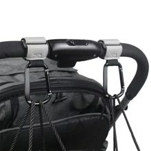 1 pièce Crochet de poussette et alliage d'aluminium, crochet auto-agrippant pratique pour poussette