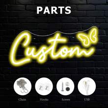 1pc Custom Neon Light, Cute Butterfly Neon Sign, Personalized Home Decoration, USB Powered And Adjustable LED Light Brightness, Suitable For Halloween, Christmas,Thanksgiving And New Year Gift Gifts Birthday Graduation - Multicolor - View 14