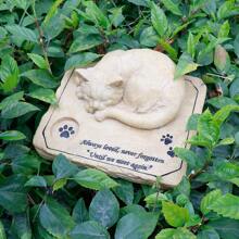 Pet Memorial Stone Marker For Cats 3D Cat Garden Stone Cat Cemetery Marker Stone Tombstone Lost Cat Sympathy Gift - Multicolor - View 1