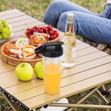 Blender For Juices, Shakes, Smoothies, 600W, 4 Stainless Steel Blades, Includes 2 Portable 800ml Sports Bottles And 2 Lids, Stainless Steel, Black - 查看 9