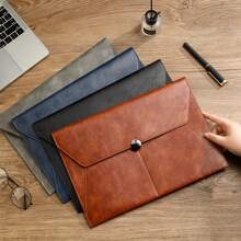 Faux Leather Document Bag, Business Information Bag, A4 Folder, School And Office Supplies, Storage Bag Back To School, School Supplies
