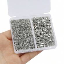 150 件/盒珠宝制作套件，50 个龙虾扣，100 个开口跳环，适用于 DIY 手链、项链、脚链配饰