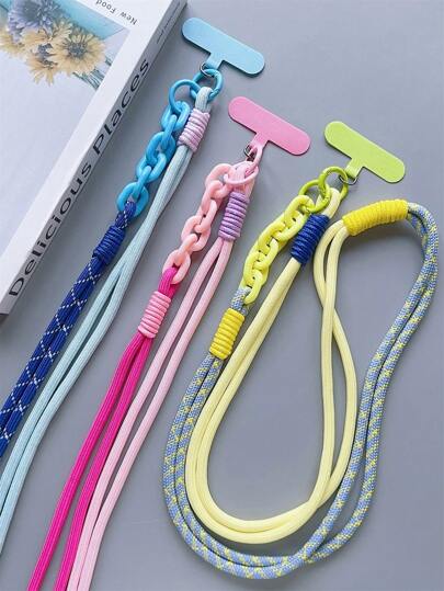 可爱亚克力手机挂绳直径户外通用外壳斜挎单肩卡颈绳夹挂式防丢腕带礼物送给母亲、家人、朋友、生日、节日手机挂饰、手机链