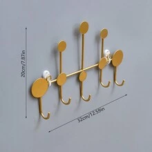 1 Giá treo quần áo gắn tường sáng tạo có móc treo, sắp xếp quần áo trang trí cho cửa trước, hành lang - Nhiều màu - Xem 5