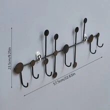 1 Giá treo quần áo gắn tường sáng tạo có móc treo, sắp xếp quần áo trang trí cho cửa trước, hành lang - Nhiều màu - Xem 8