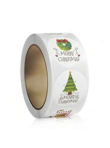 500 buc/rolă, set de autocolante pentru festivalul de Crăciun de 1 inch cu hârtie kraft, autoadeziv impermeabil și ușor de dezlipit, folosit ca etichete/autocolante decorative pentru cadouri de Crăciun, cutii, etichete de etanșare și autocolante de papetărie DIY Decorații de Crăciun Decor de Crăciun Cadouri de Crăciun Accesorii pentru petreceri de Crăciun Genți pentru cadouri de Crăciun Genți de Crăciun Autocolante de Crăciun
