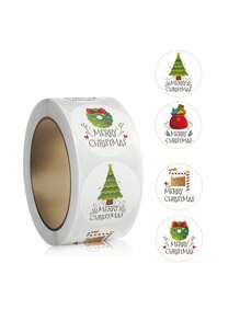 500 buc/rolă, set de autocolante pentru festivalul de Crăciun de 1 inch cu hârtie kraft, autoadeziv impermeabil și ușor de dezlipit, folosit ca etichete/autocolante decorative pentru cadouri de Crăciun, cutii, etichete de etanșare și autocolante de papetărie DIY Decorații de Crăciun Decor de Crăciun Cadouri de Crăciun Accesorii pentru petreceri de Crăciun Genți pentru cadouri de Crăciun Genți de Crăciun Autocolante de Crăciun