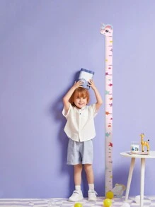 1pc Giraffe Height Ruler Sticker, Unicorn & Dinosaur Cartoon Animal Height Measurement Wall Decal, Home Decor, Height Marker, Room Wall Paper, Self-Adhesive Removable - Multicolor - View 4