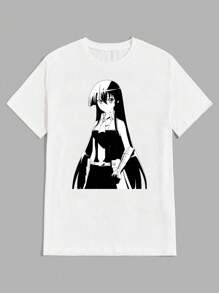 Cute Akame Anime T-Shirt 100% Cotton - Fast Shipping - 白色 - 查看 1
