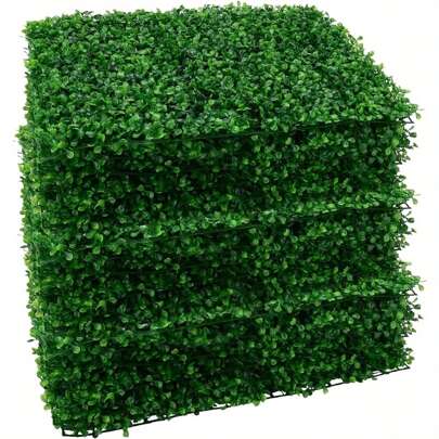 18pcs Artificial Hedge Panels 40x60cm 4cm Plant Wall Panels Artificial Green Grass Privacy Fence Ivy Leaf Screen Backdrop For Indoor Home Decoration Outdoor Garden Ornaments