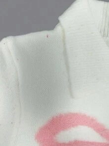 女士甜美柔软蝴蝶结设计彩虹圆点针织开衫 - 白色 - 查看 6